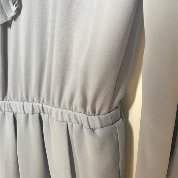 Excellent Condition Bcbg MAXAZRIA Mini Baby Blue DRESS XS Ruffle Drop Waist - Picture 5 of 9